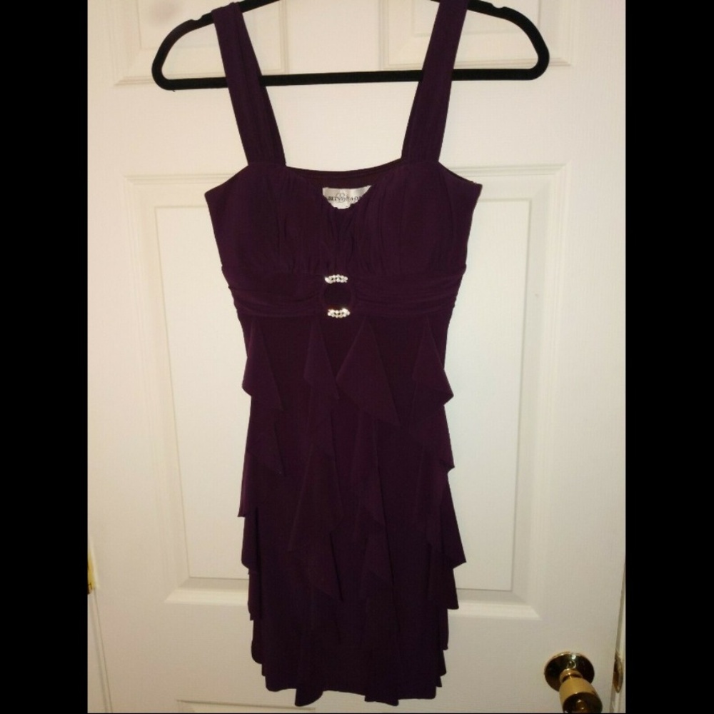 Betsy And Adams Purple Cocktail/Formal Dress